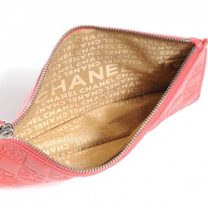 Chanel Lambskin Precious Symbols Pochette Coral 6 of 7