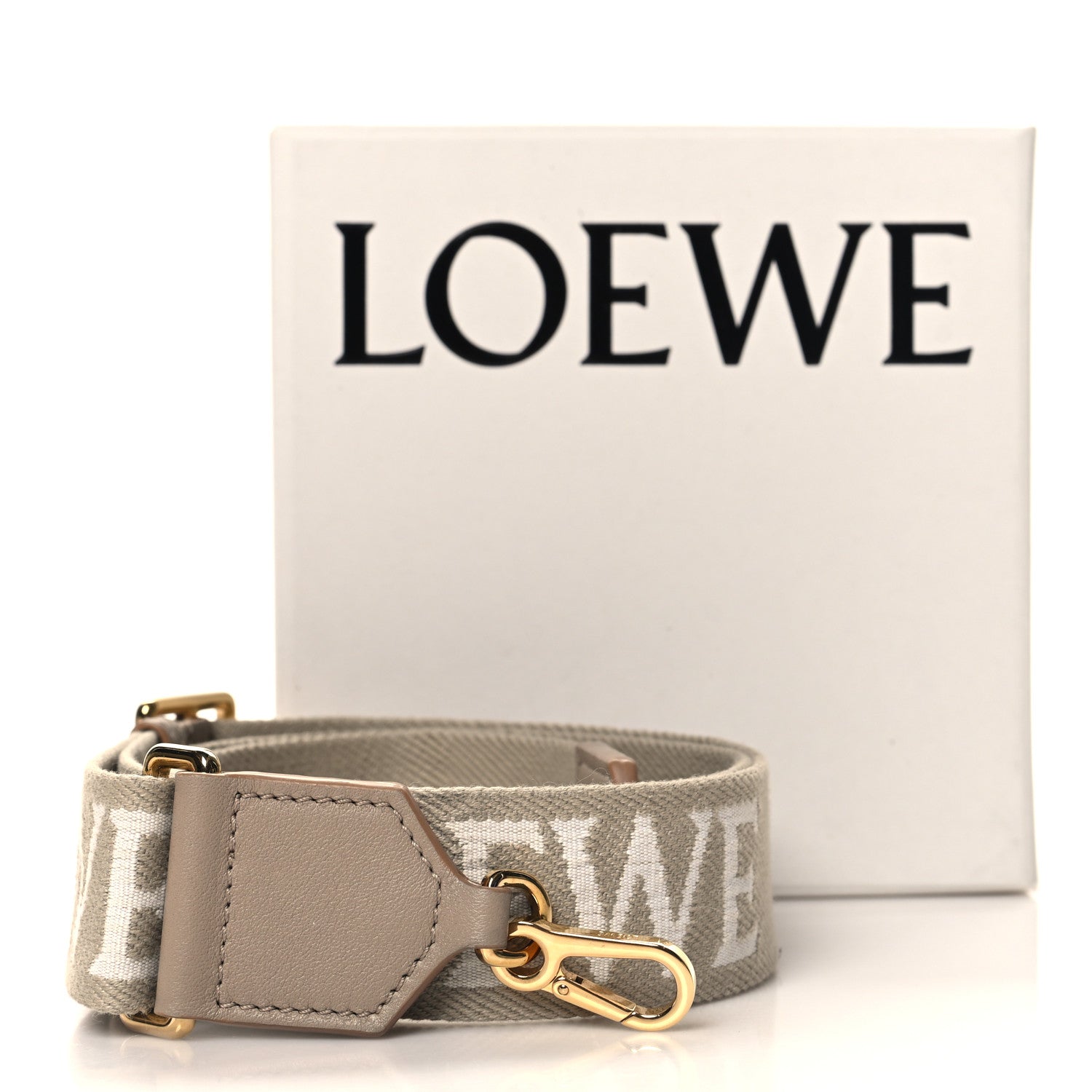 Loewe Calfskin Jacquard Webbing Anagram Strap Ecru Natural 6 of 6