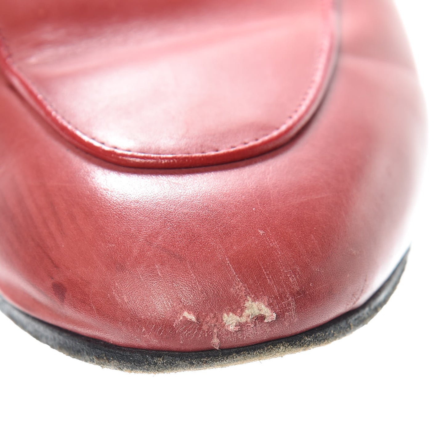 Betis Glamour Calfskin Fur Womens Princetown Slippers 40.5 Hibiscus Red Naturale