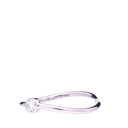 Tiffany Platinum Diamond Elsa Peretti Single-Row Wave Ring 48 4.5 4 of 5