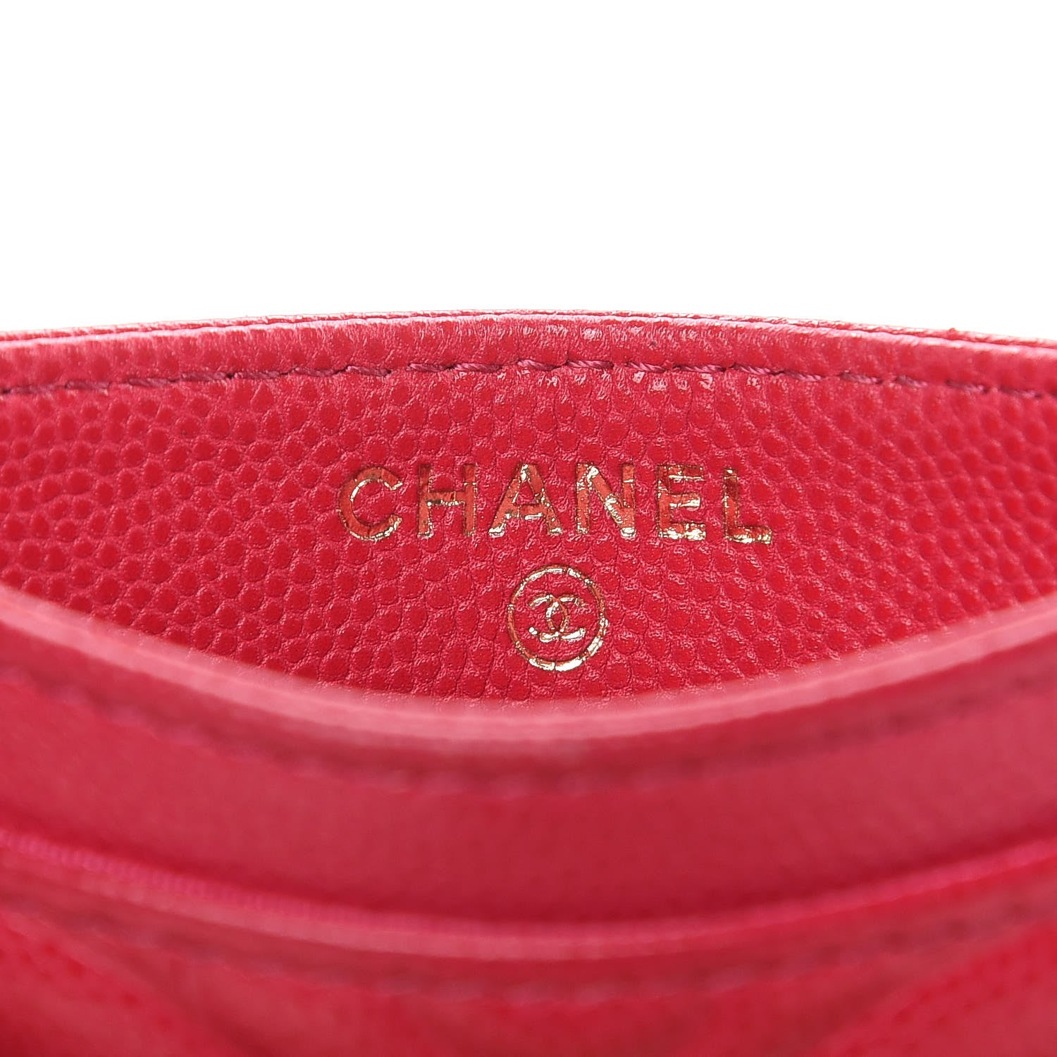 Chanel Caviar Camellia Embossed Card Holder Fuchsia 6 of 11
