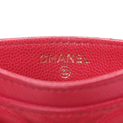 Chanel Caviar Camellia Embossed Card Holder Fuchsia 6 of 11