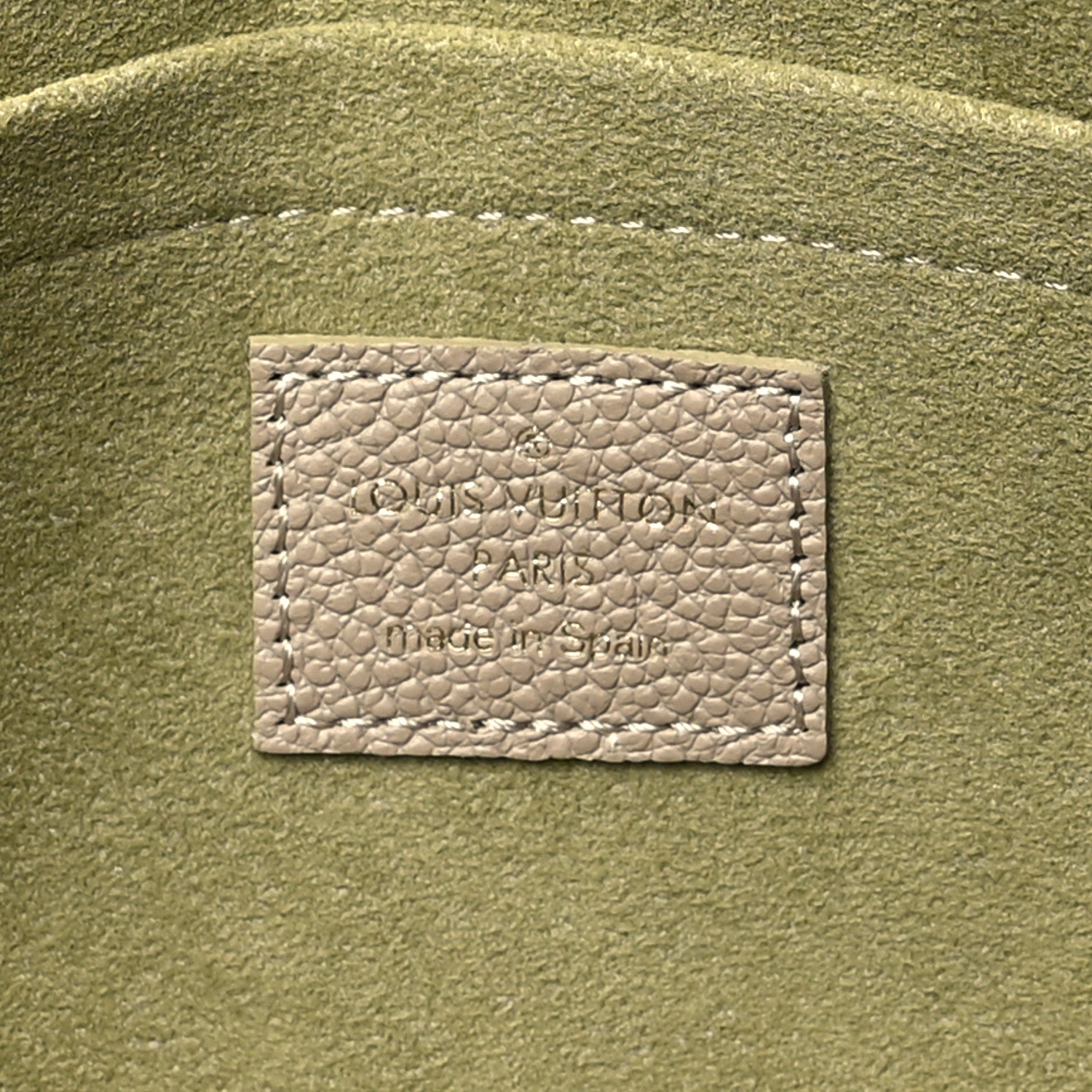 Louis Vuitton Empreinte Monogram Giant Felicie Pochette Khaki Cream 7 of 10