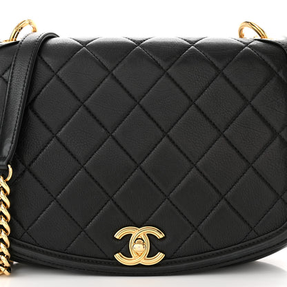 Chanel Calfskin Quilted Underline Flap Black 8 of 10