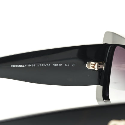 Chanel Acetate Rectangle Sunglasses 5435 Black 4 of 6