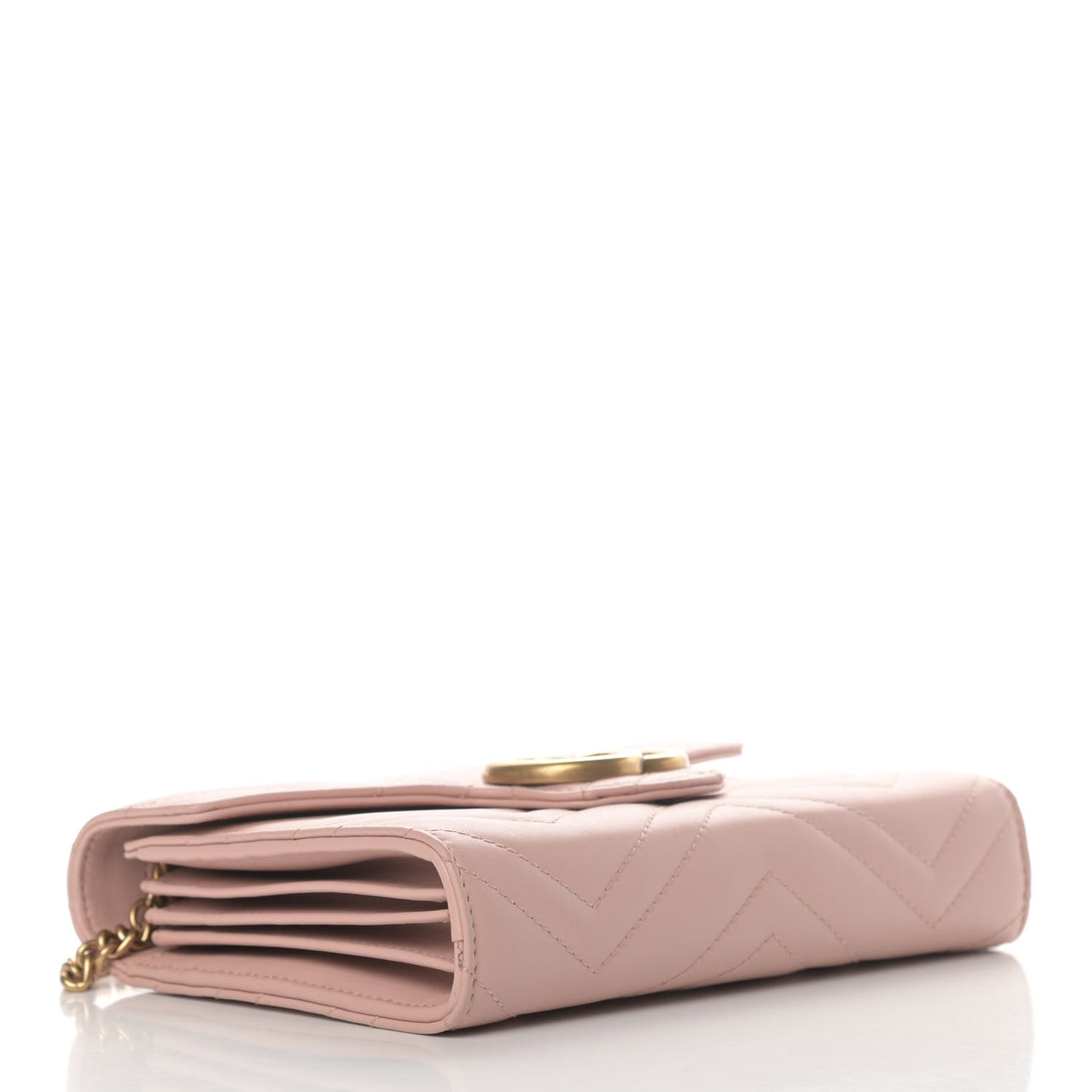 Calfskin Matelasse GG Marmont Chain Wallet Perfect Pink