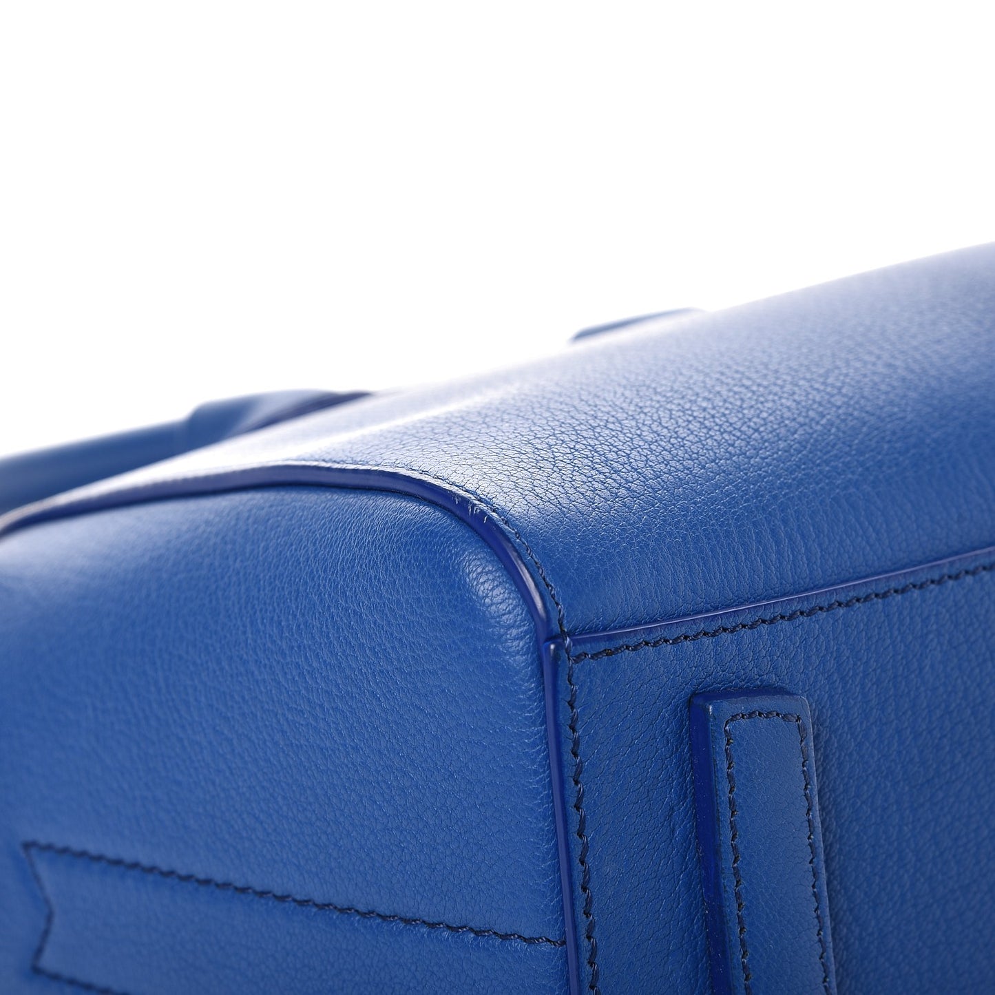 Sugar Goatskin Mini Antigona Indigo Blue