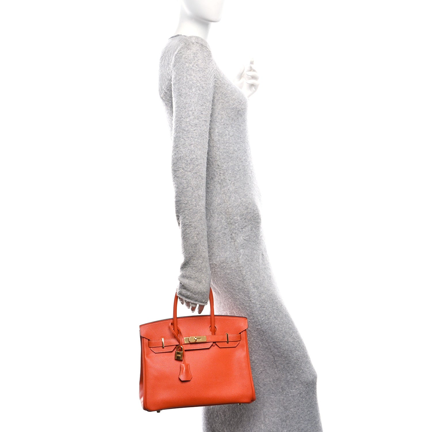 Hermes Epsom BIRKIN 30 Orange 2 of 15