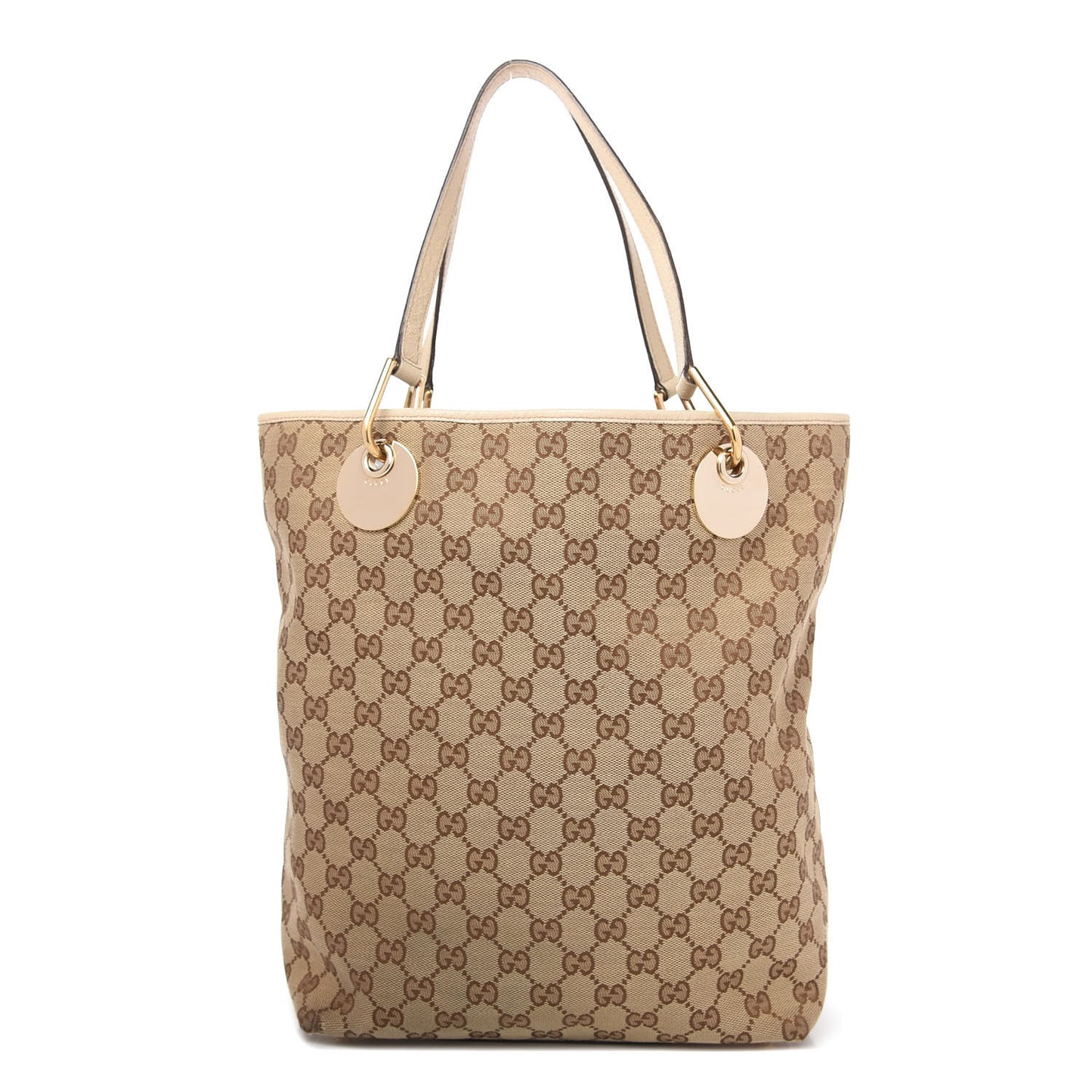 Monogram Large Eclipse Tote Beige White