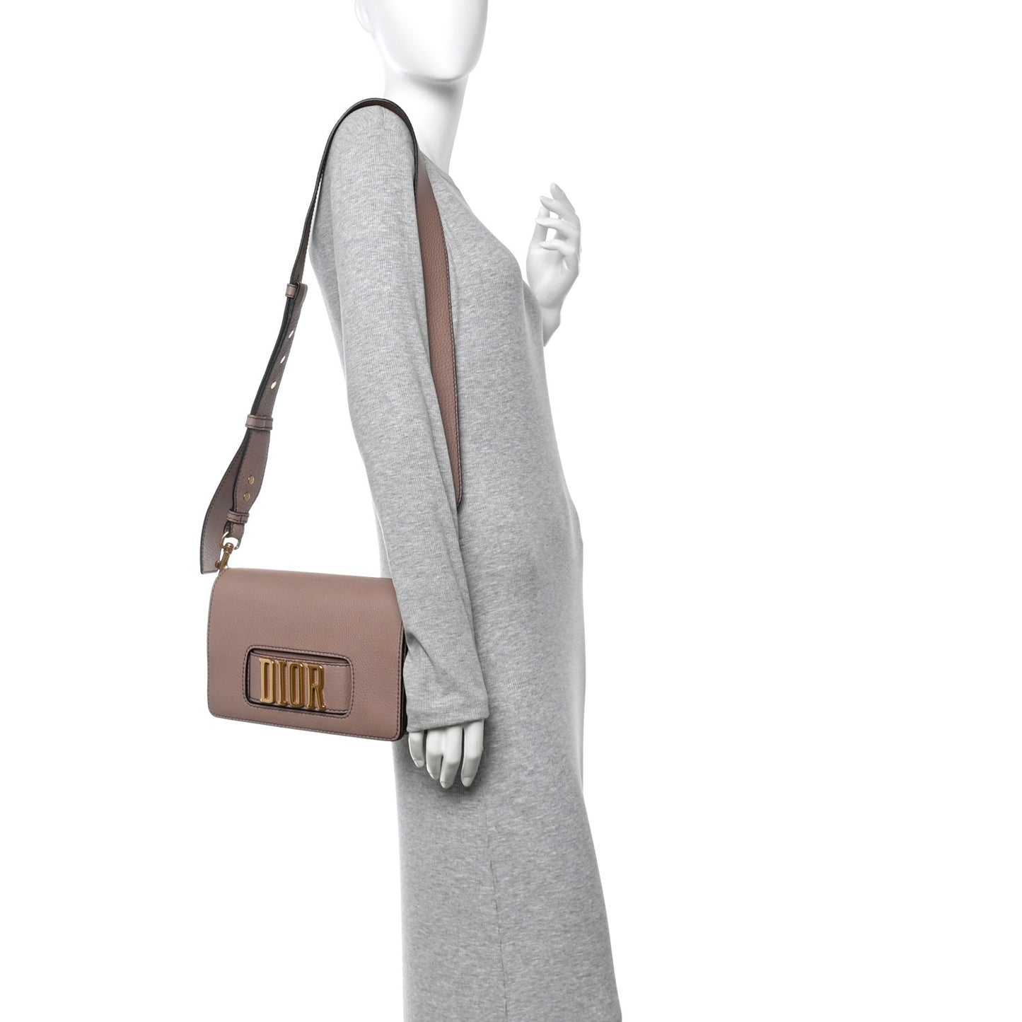 Grained Calfskin Dio(r)evolution Flap Bag Petale