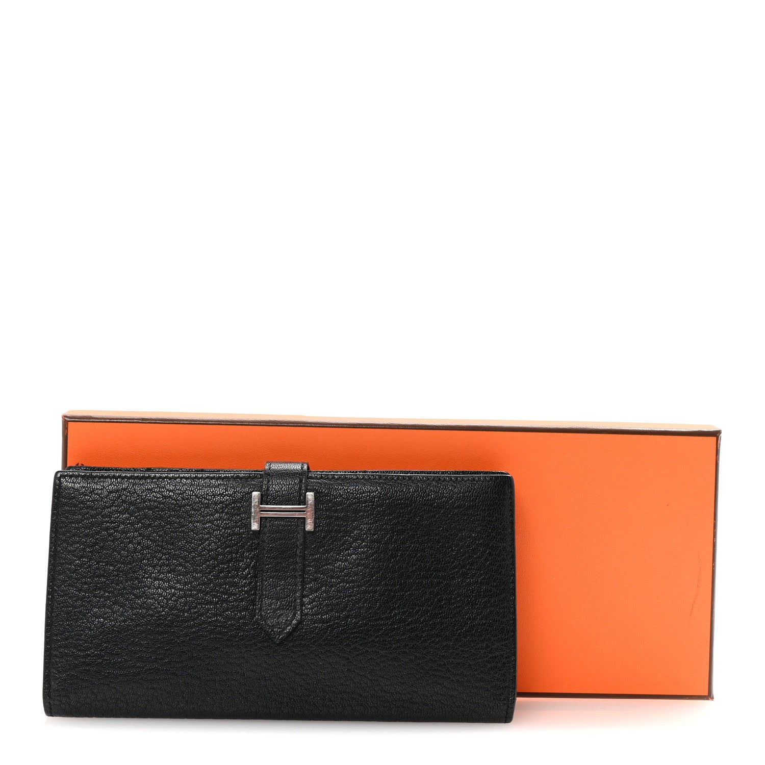 Hermes Chevre Mysore Bearn Gusset Wallet Black 8 of 8