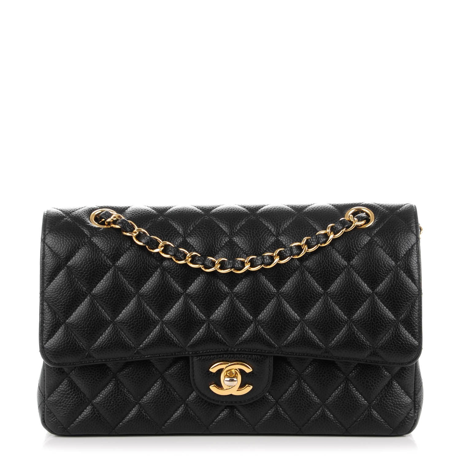 Chanel Caviar Quilted Medium Double Flap Black 1 of 8
