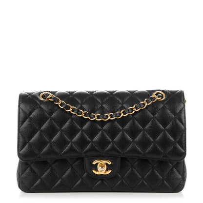 Chanel Caviar Quilted Medium Double Flap Black 1 of 8