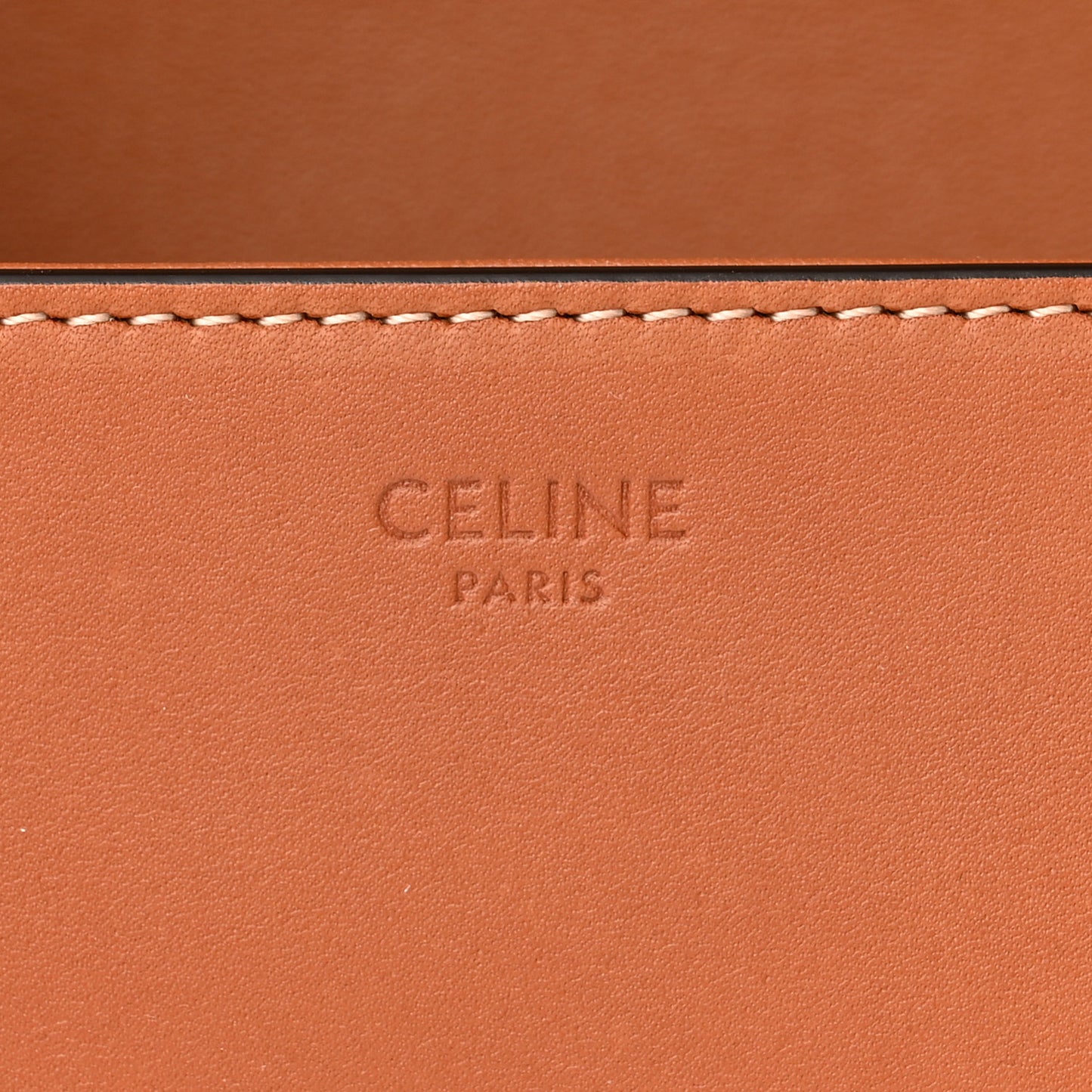 Natural Calfskin Triomphe Shoulder Bag Tan