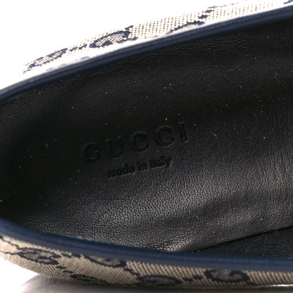 Gucci Monogram Malaga Kid Horsebit Womens Jordaan Loafers 42 Beige Blue 7 of 9