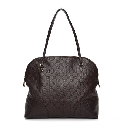 Gucci Guccissima Medium Bree Shoulder Bag Chocolate 1 of 17