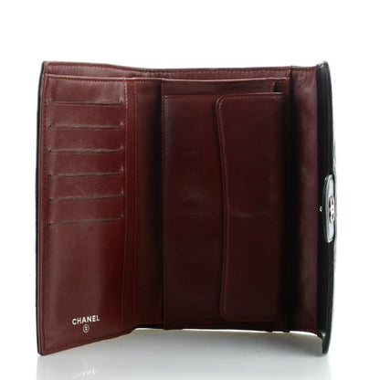 Chanel Lambskin Quilted Large Flap Wallet Black 5 of 9