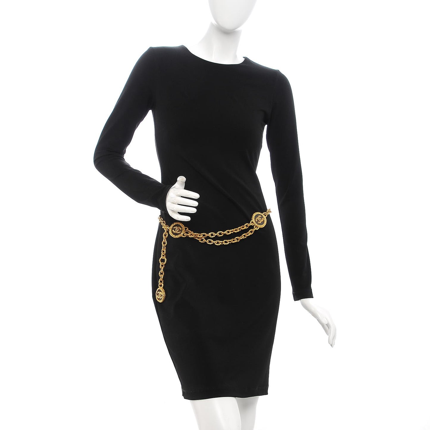 Chain CC Adjustable Belt Gold