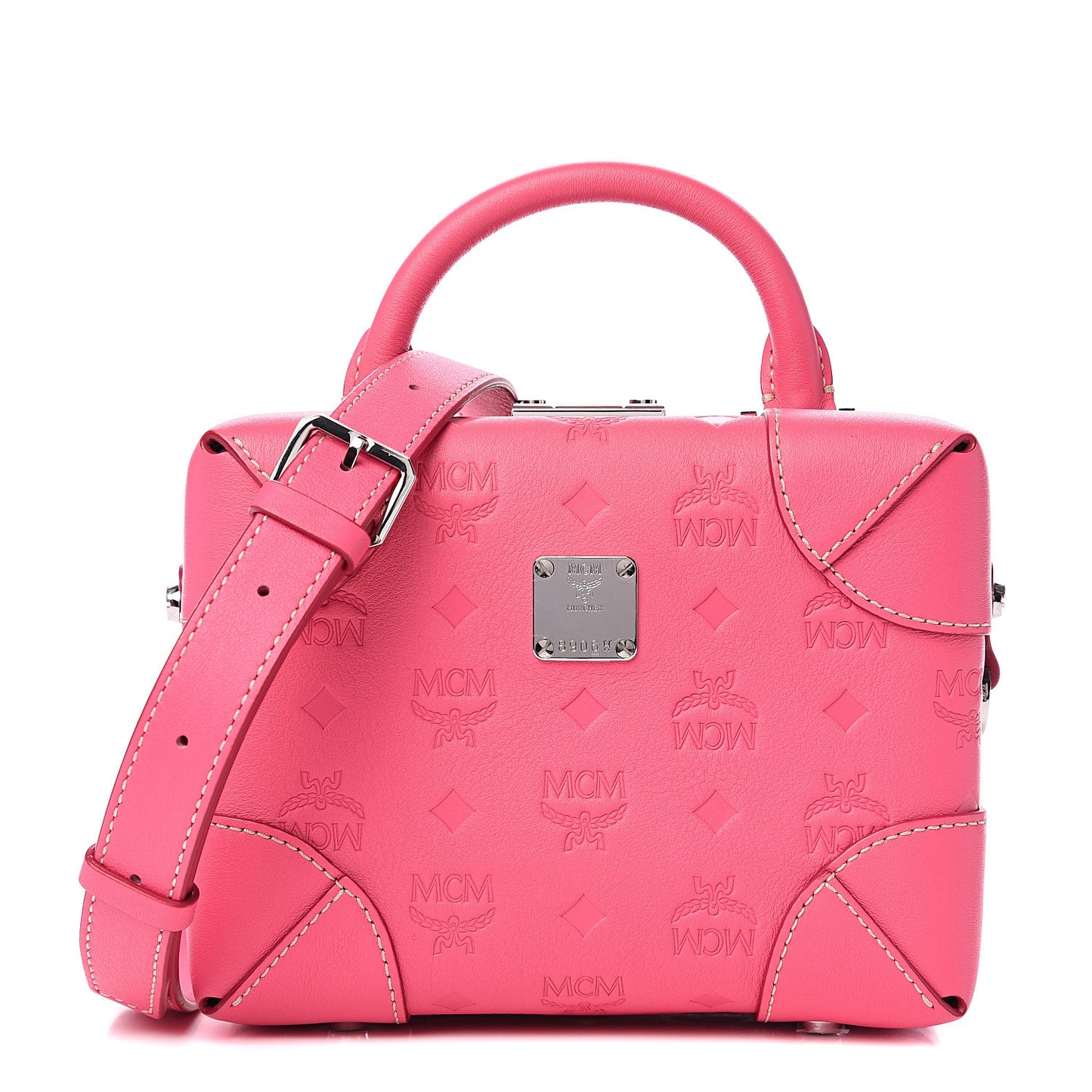 Calfskin Ottomar Monogram Small Berlin Crossbody Sugar Pink