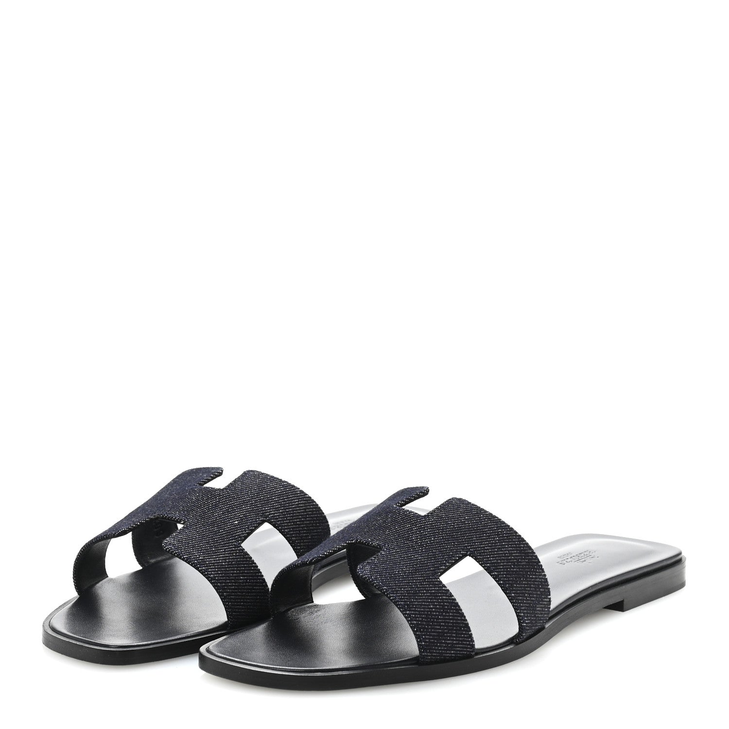 Hermes Denim Canvas Oran Sandals 41 Bleu Brut 4 of 10