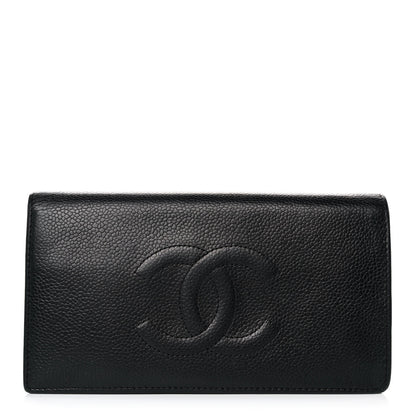 Chanel Caviar Timeless CC Yen Wallet Black 1 of 10