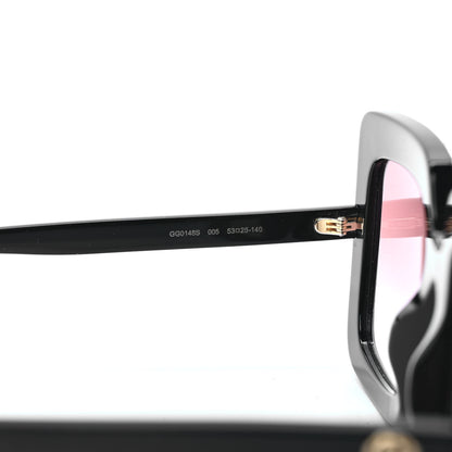 Gucci Acetate Crystal Oversize Sunglasses GG0148S Black 6 of 7