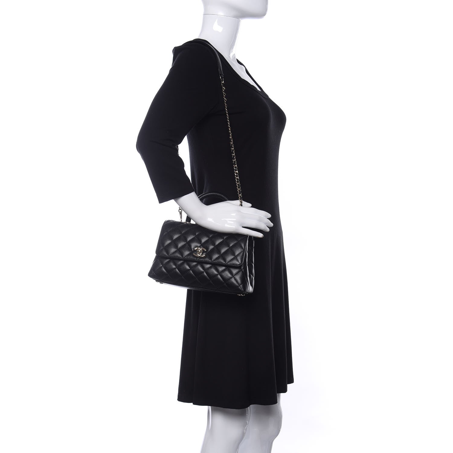 Chanel Caviar Quilted Mini Coco Handle Flap Black 2 of 11