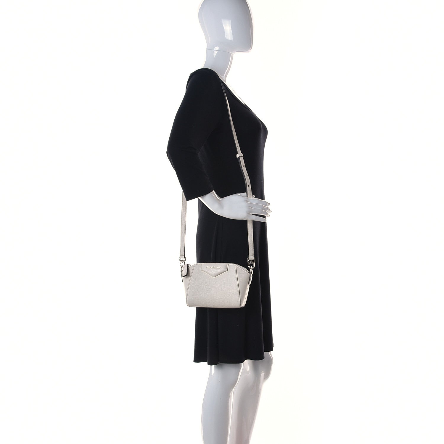 Givenchy Sugar Goatskin Nano Antigona Ivory 2 of 10
