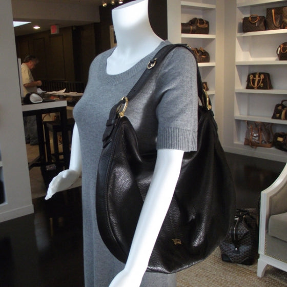 Burberry Leather Malika Hobo Dark Brown 2 of 11