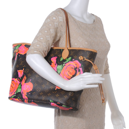 Louis Vuitton Monogram Roses Neverfull MM 2 of 7