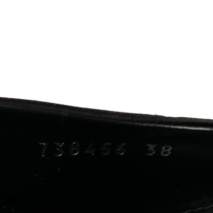 Balenciaga Satin Strass Allover Logo Square Knife 110mm Slingback Pumps 38 Black 9 of 11