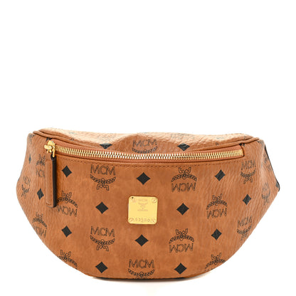 MCM Visetos Medium Fusten Belt Bag Cognac 1 of 12