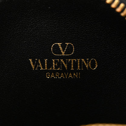 Valentino Garavani Calfskin Roman Stud Round Crossbody Bag Black 6 of 9