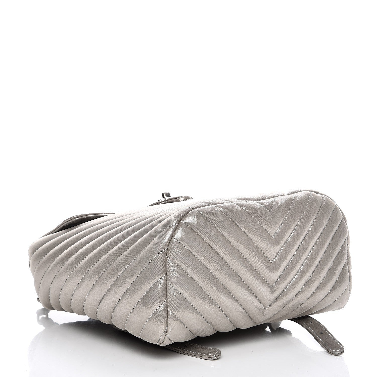 Chanel Metallic Calfskin Chevron Quilted Small Urban Spirit Backpack Silver 4 of 7