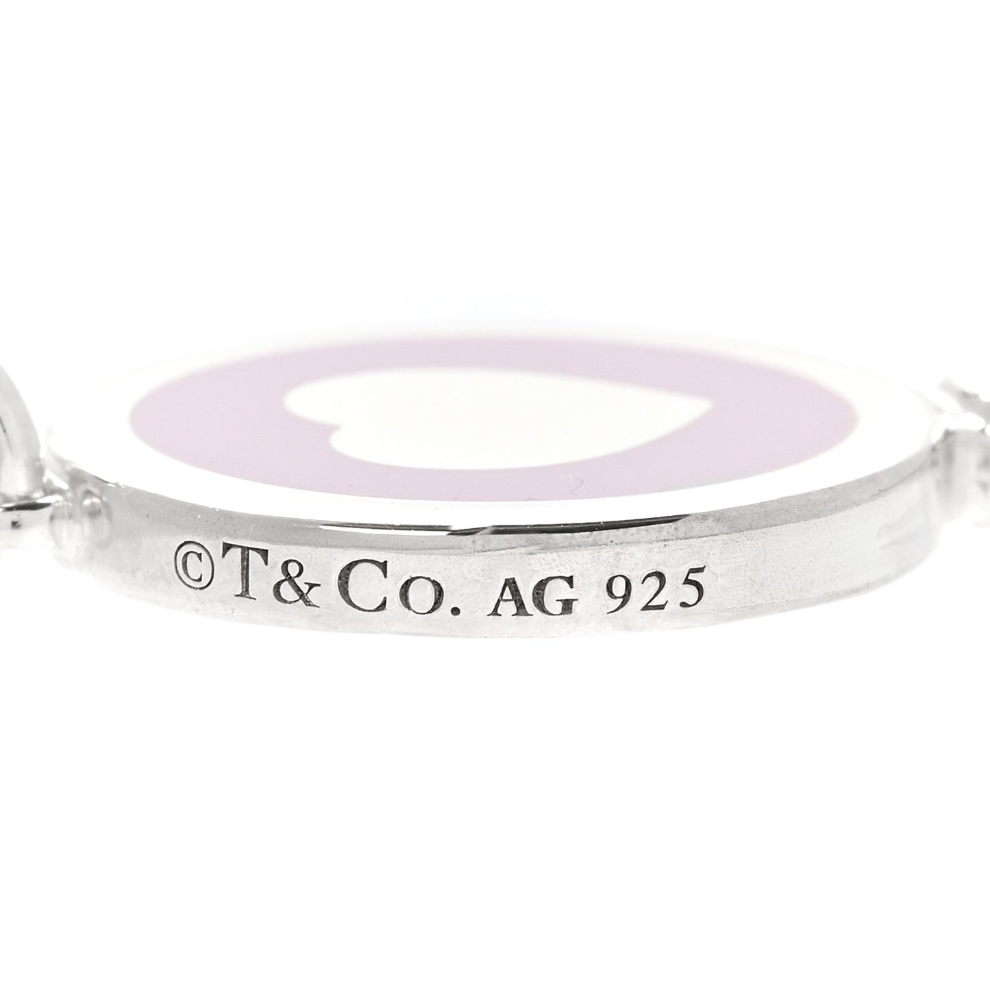 Sterling Silver Enamel Keys Heart Key Pendant Lavender