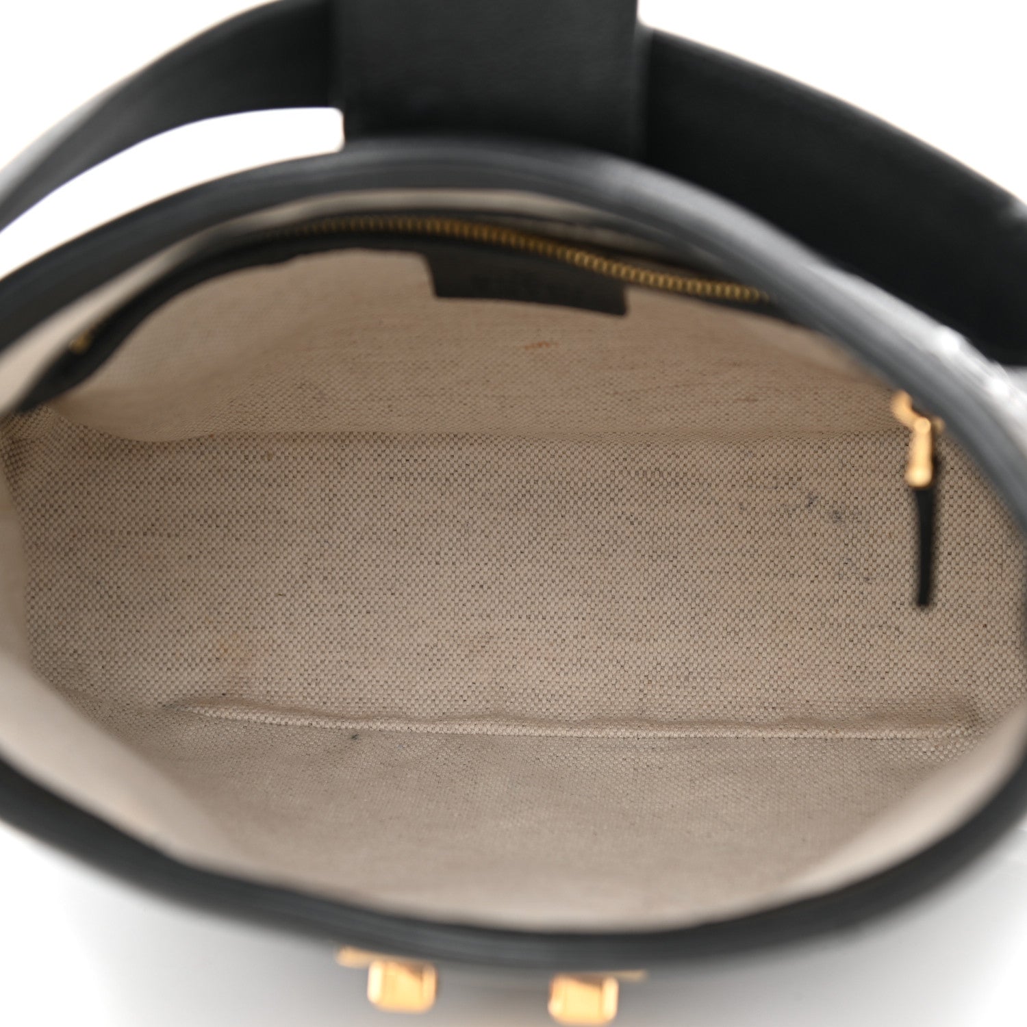 Gucci Wonka Grain Calfskin GG Monogram Debossed Small Padlock Shoulder Bag Black 5 of 8