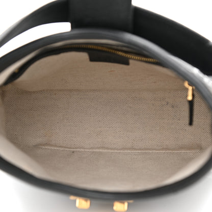Gucci Wonka Grain Calfskin GG Monogram Debossed Small Padlock Shoulder Bag Black 5 of 8