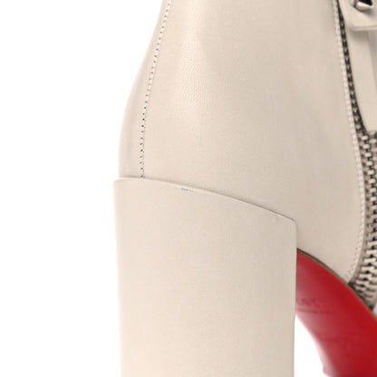 Christian Louboutin Calfskin Ziptotal 85 Ankle Boots 36.5 White 10 of 13