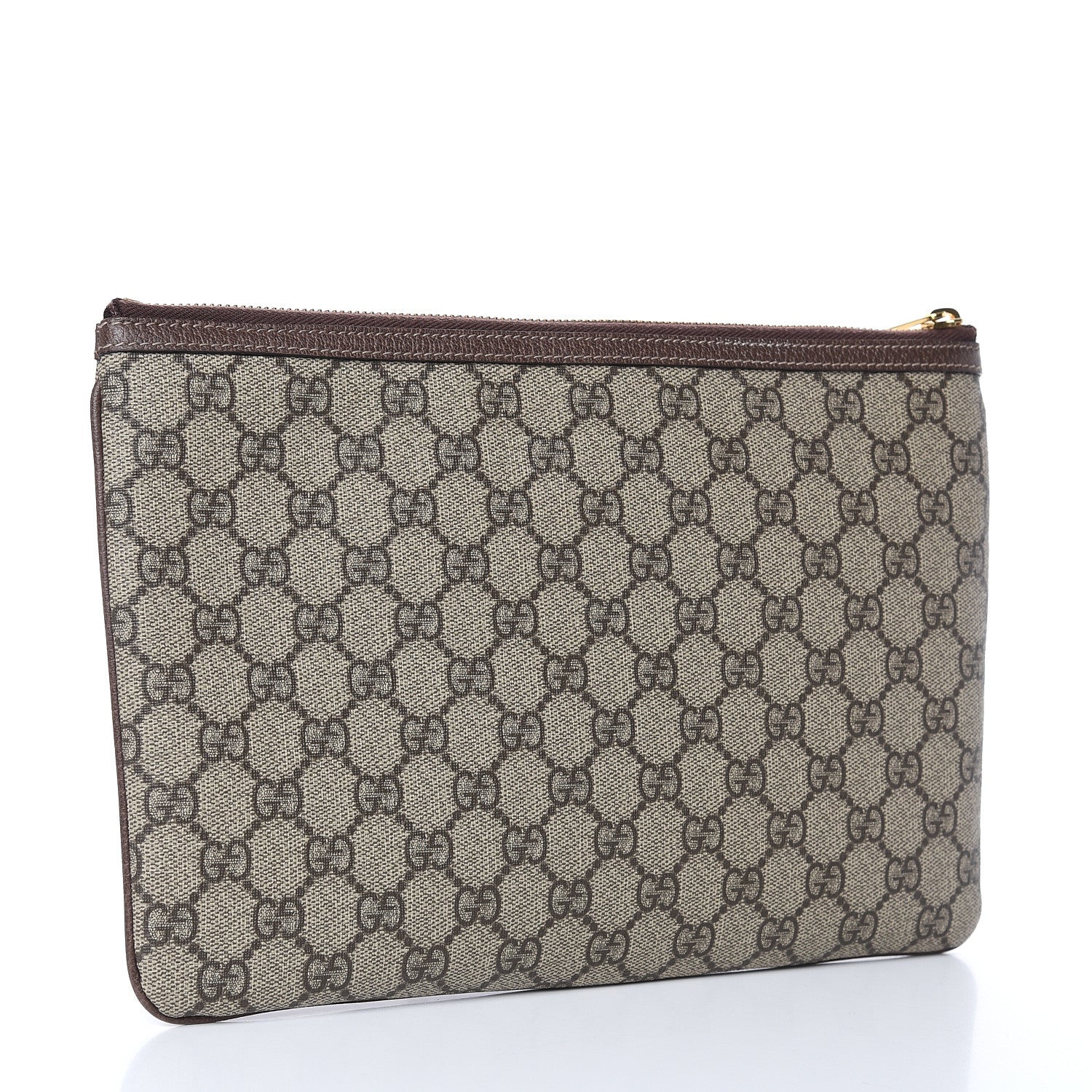 Gucci GG Supreme Monogram Large Ophidia Pouch Clutch Brown 3 of 10