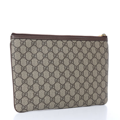 Gucci GG Supreme Monogram Large Ophidia Pouch Clutch Brown 3 of 10