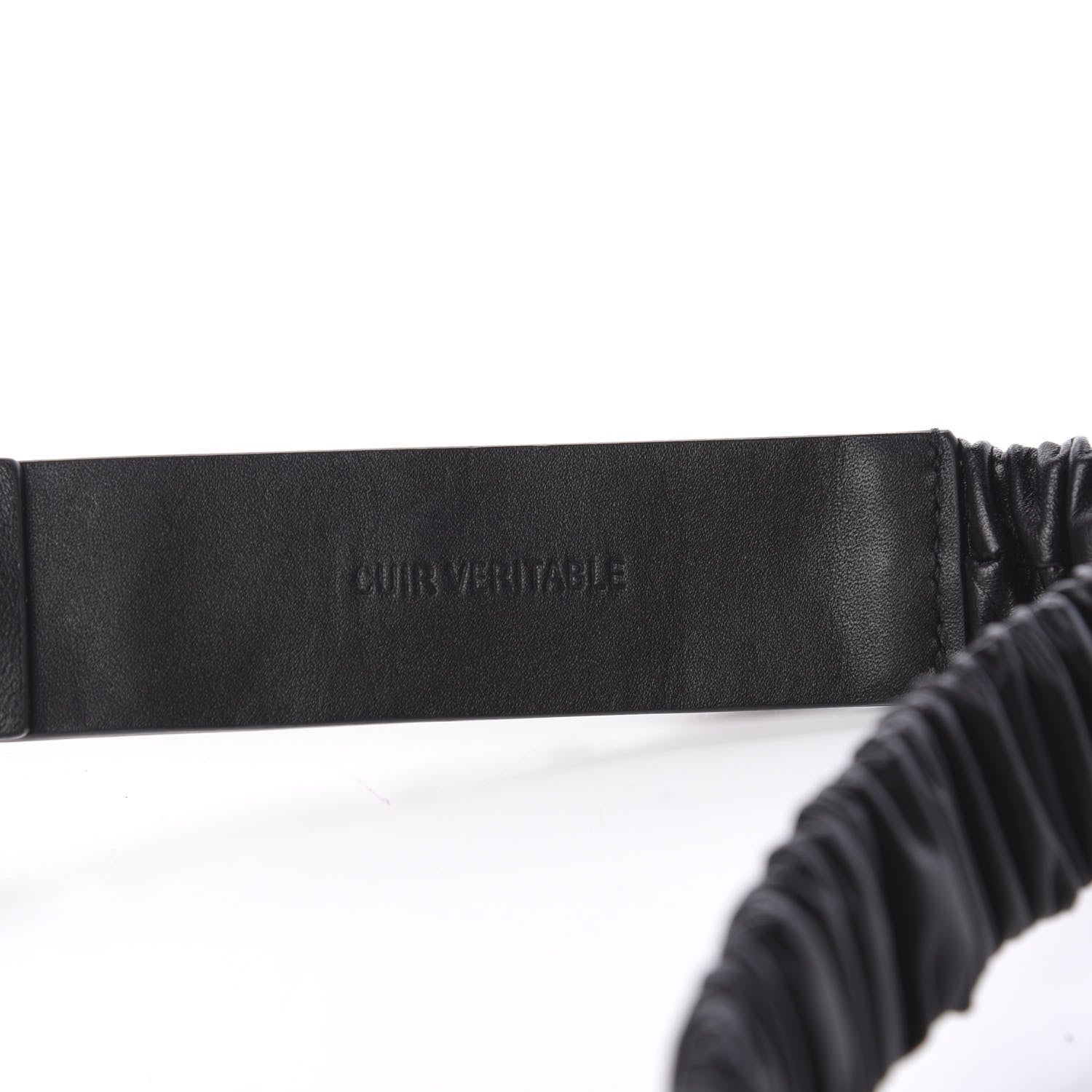 Chanel Lambskin Crystal Logo Belt 70 28 Black 5 of 5