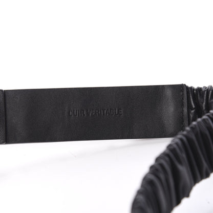 Chanel Lambskin Crystal Logo Belt 70 28 Black 5 of 5