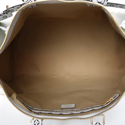 Louis Vuitton Monogram Giant Keepall Bandouliere 50 Kaki Beige 6 of 9