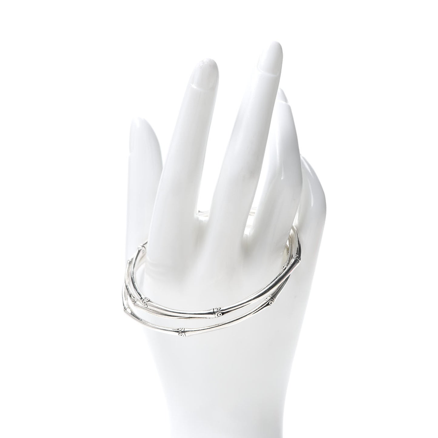 Sterling Silver Bamboo Bangle Bracelet Set of 3