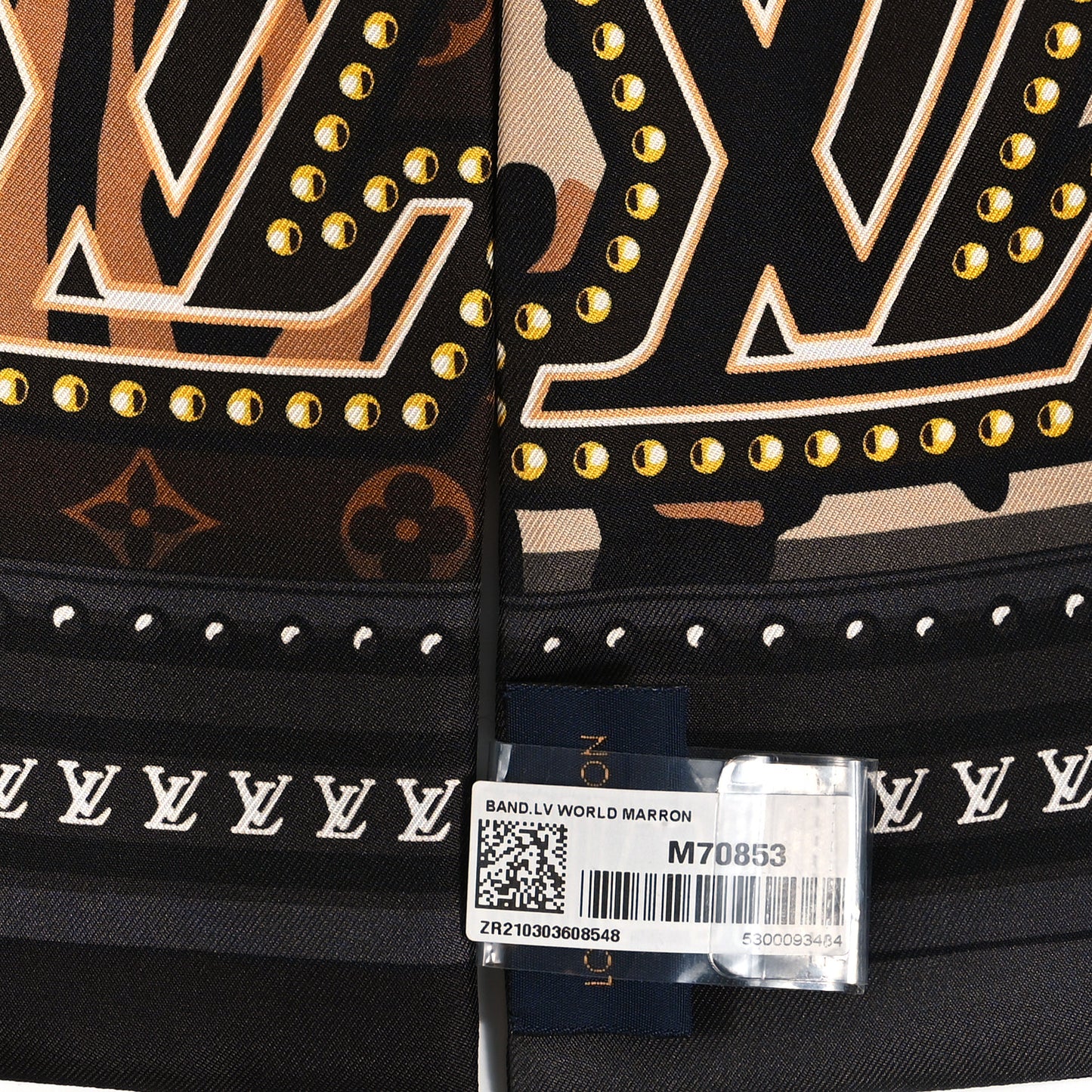 Silk Monogram LV World Bandeau Brown