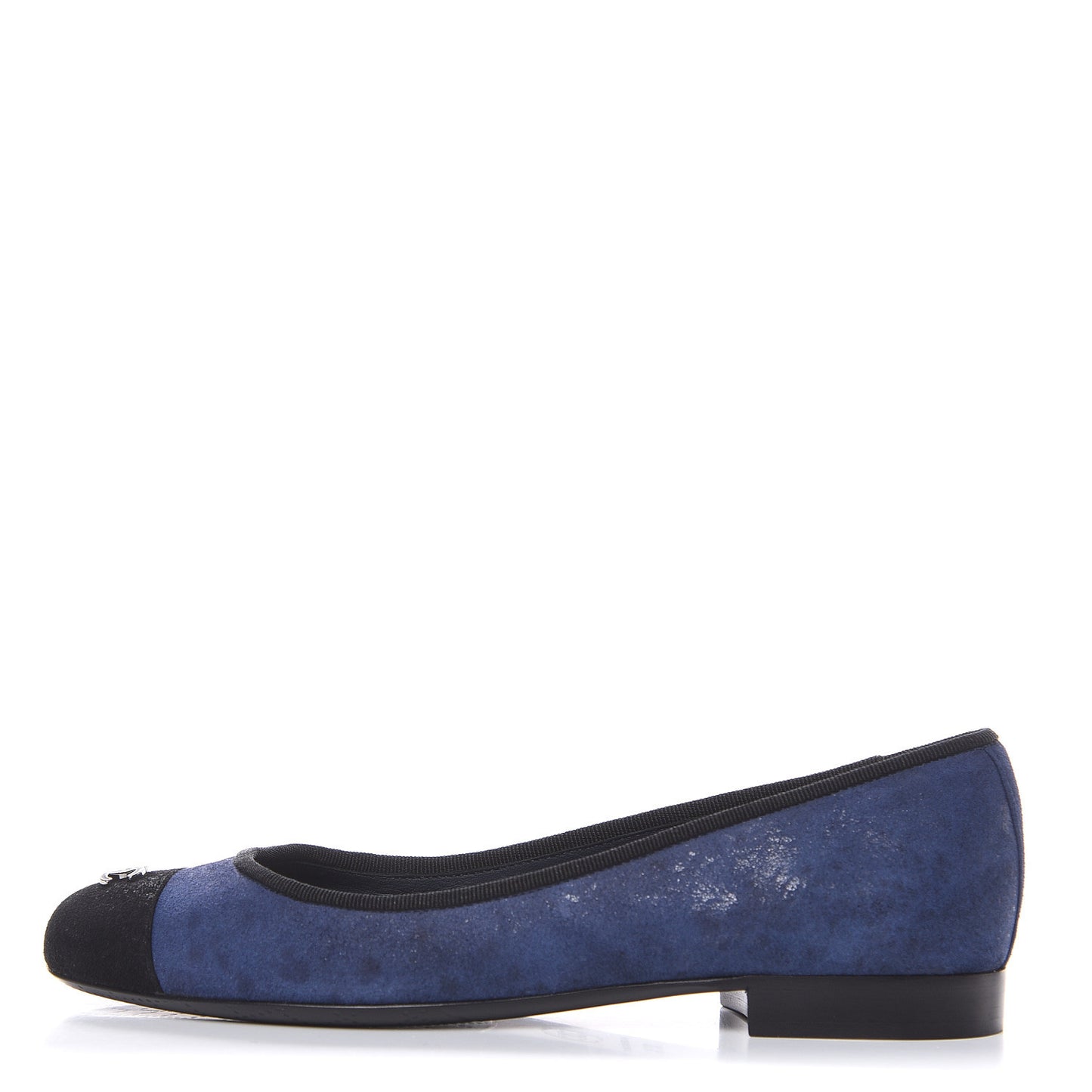 Suede Cap Toe CC Ballerina Flats 35.5 Blue Black