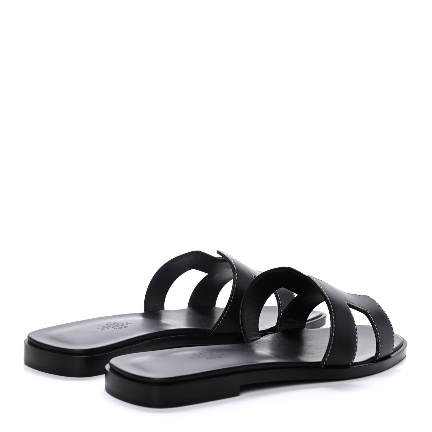 Box Calfskin Oran Sandals 36.5 Black