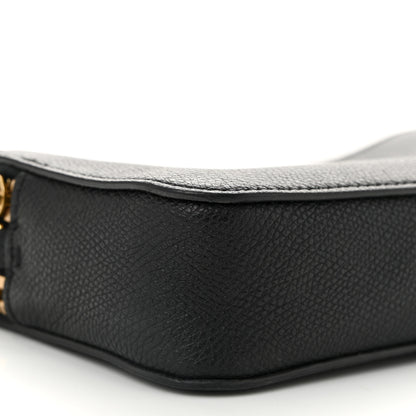 Valentino Garavani Grainy Calfskin VLogo Double Zip Camera Crossbody Bag Black 9 of 12