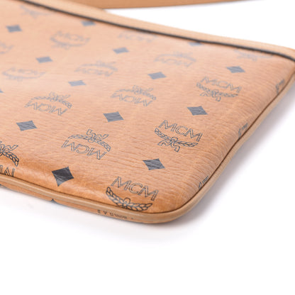 MCM Visetos Liz Shopper Tote Pouch Cognac 9 of 9