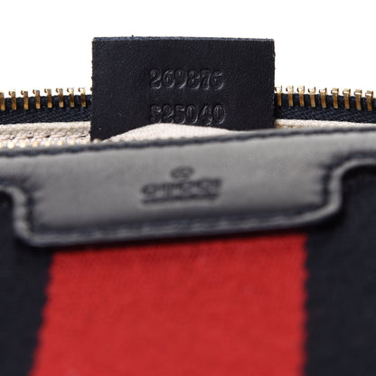 Gucci Monogram Vintage Web Small Boston Navy 6 of 11